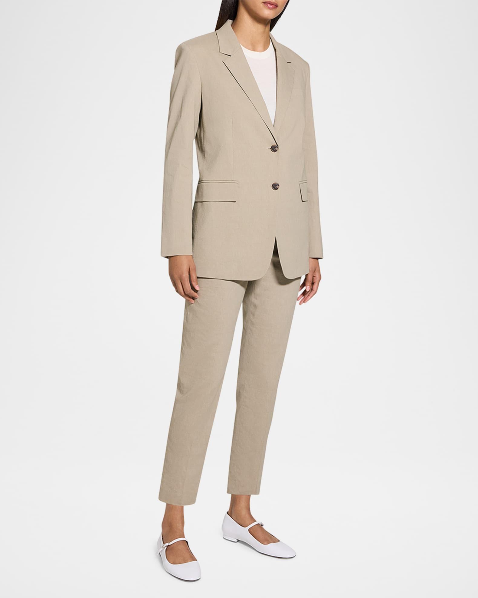 Oversized Crunch Linen Blazer Product Image