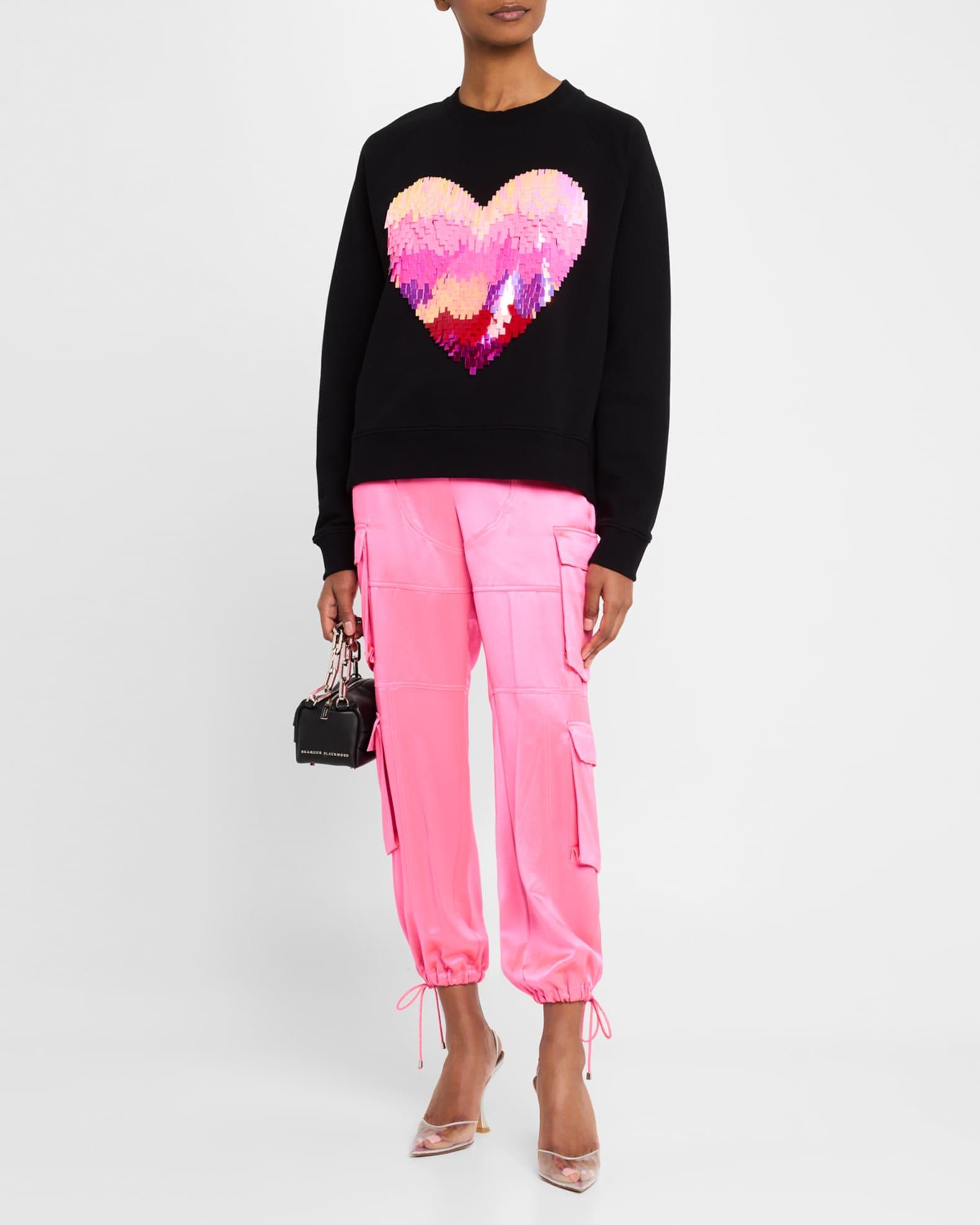 Heater Sequined Heart Sweatshirt Product Image