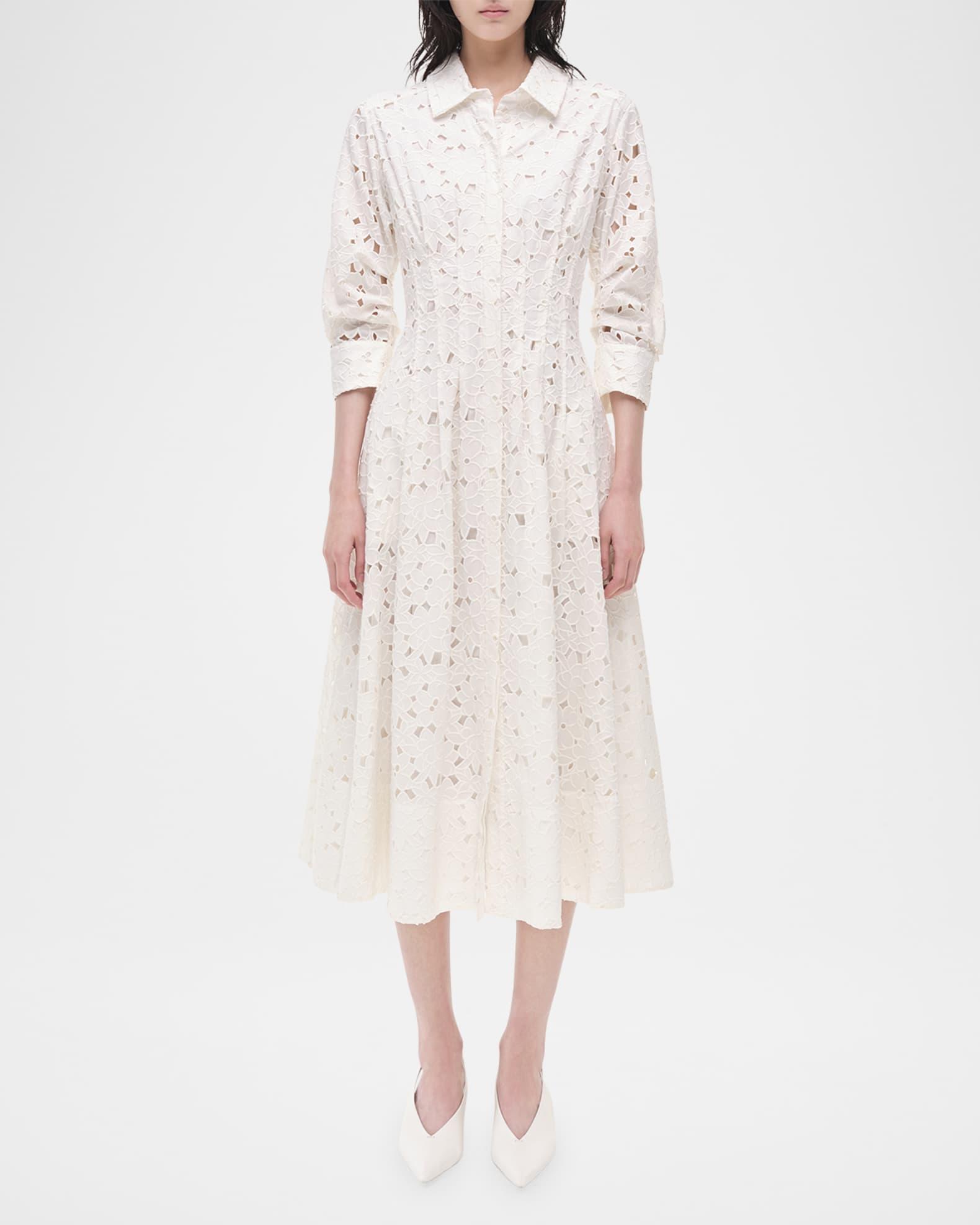 Jazz Embroidered Midi Shirtdress Product Image