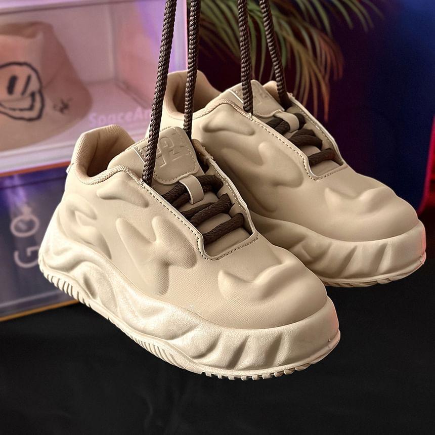 Lace-Up Platform Sneakers Product Image