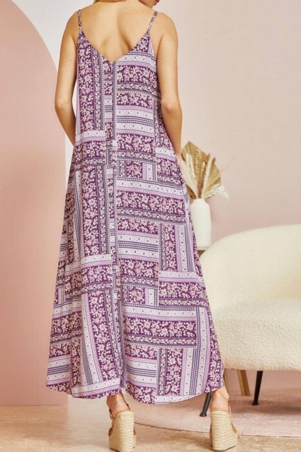 Purple Printed Maxi Product Image