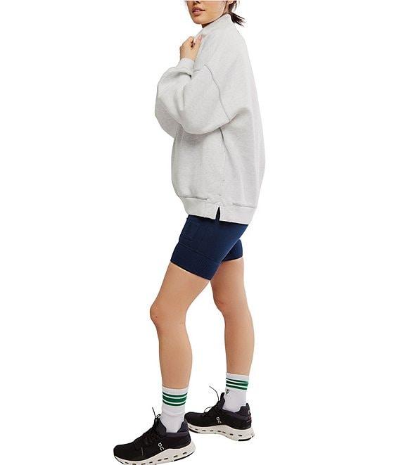 FP Movement Victory Funnel Neck Long Sleeve Oversized Sweatshirt and Biker Short Set Product Image