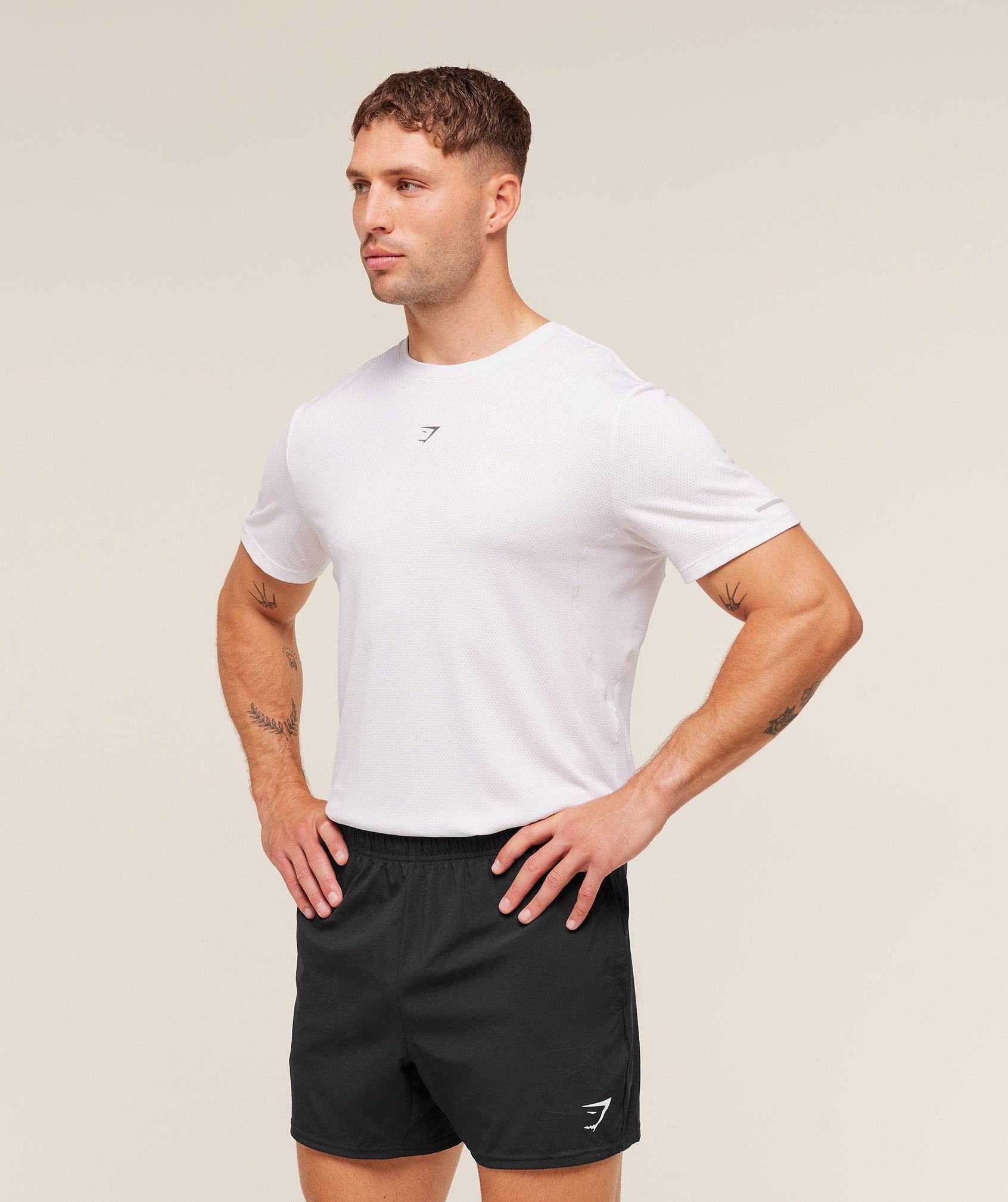 Gymshark Running T-Shirt - White Male Product Image
