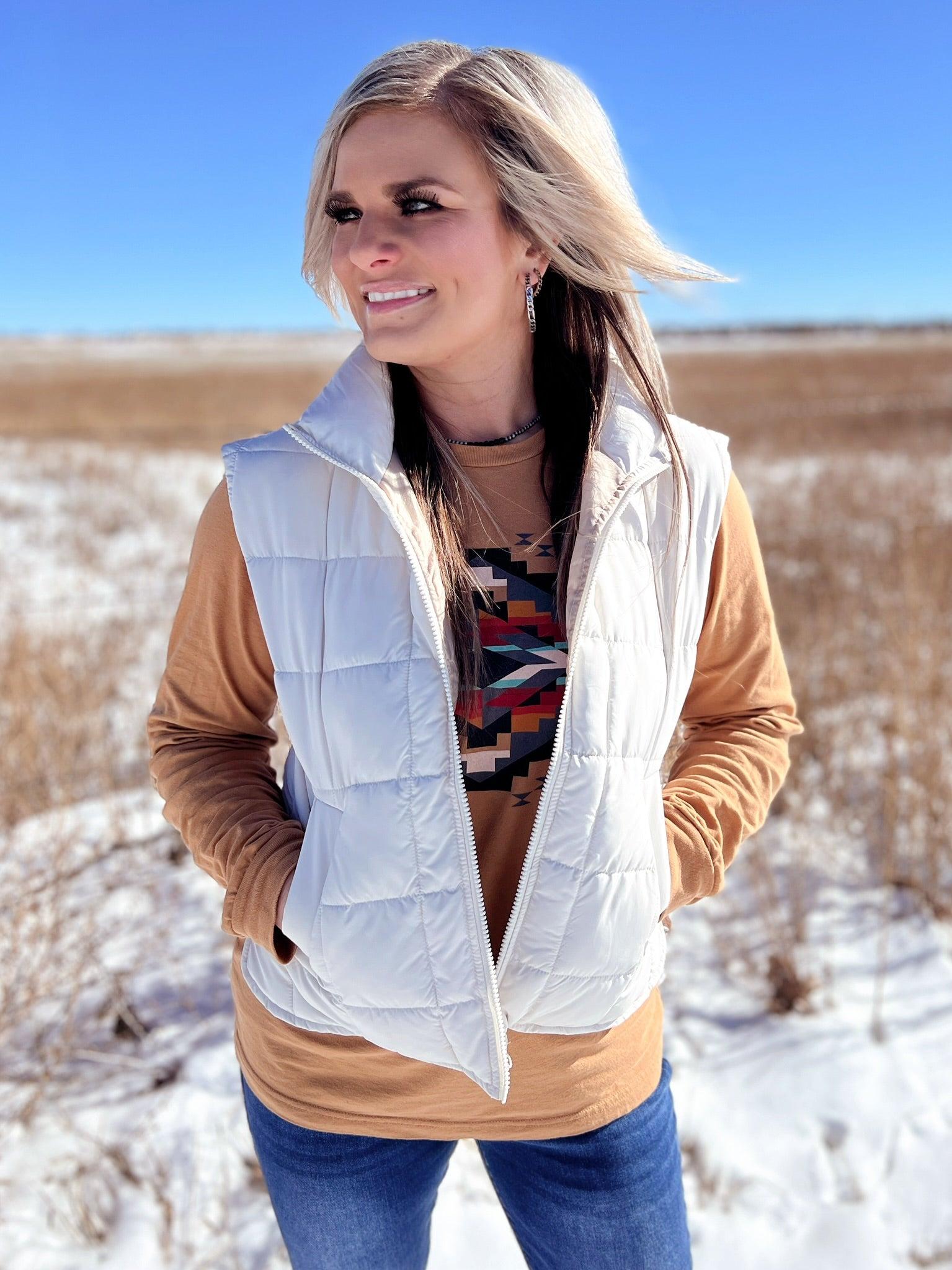 Solid Quilted Puff Zip Up Vest - 2 Colors* Product Image