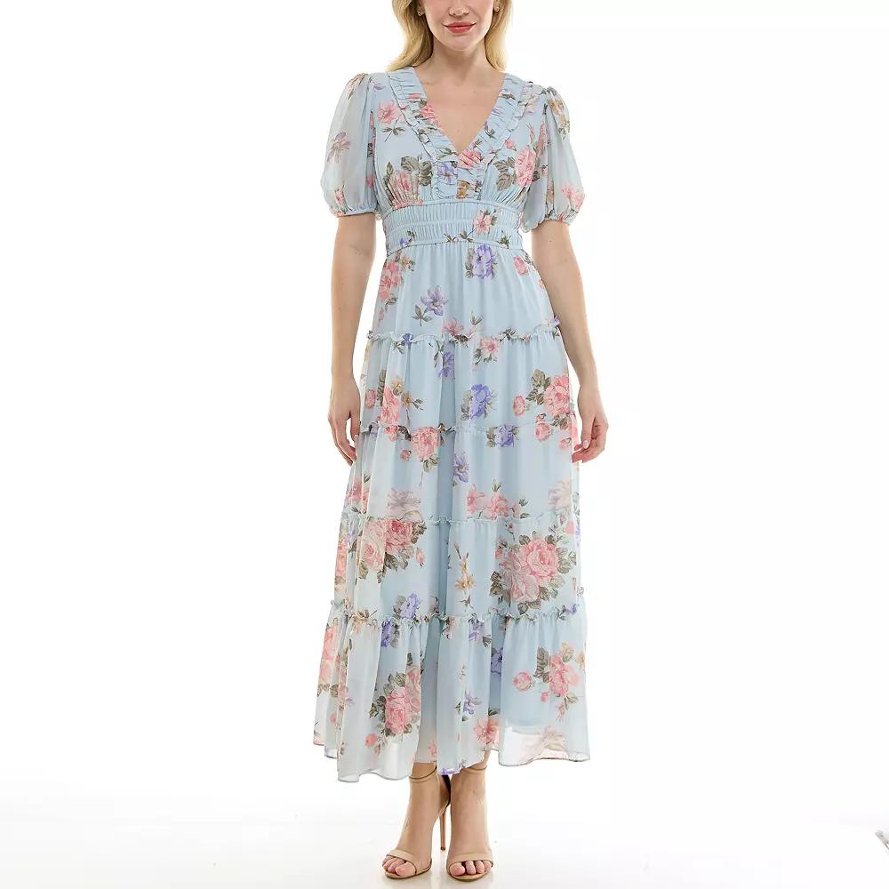 Women's Maison Tara Romantic Floral Maxi Dress, Size: 8 Product Image