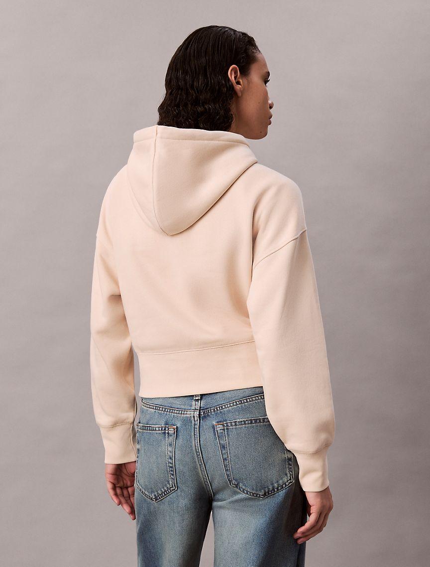 Fleece Sequin Monogram Relaxed Hoodie Product Image