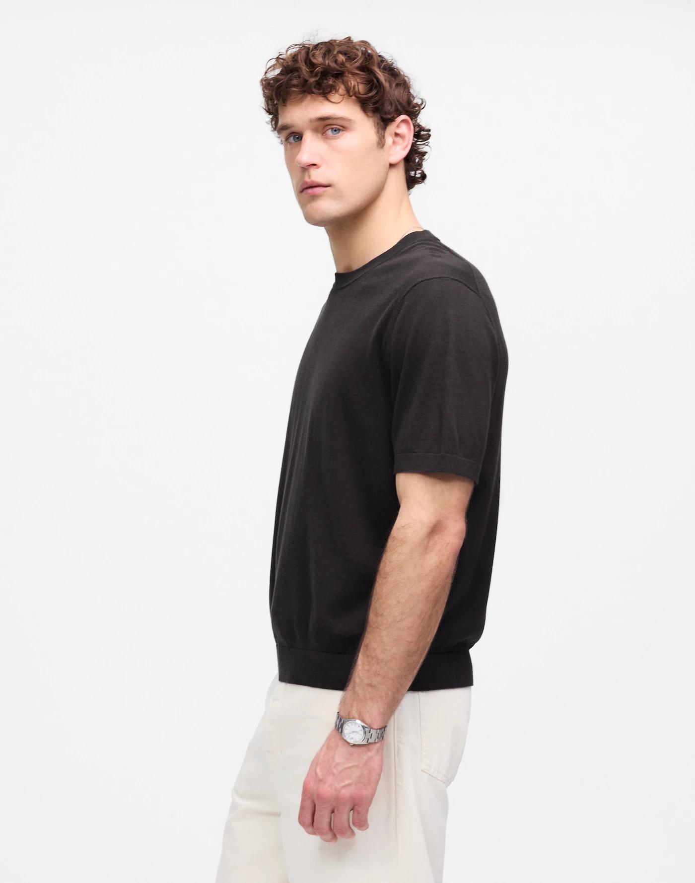 Cotton Crewneck Sweater Tee Product Image