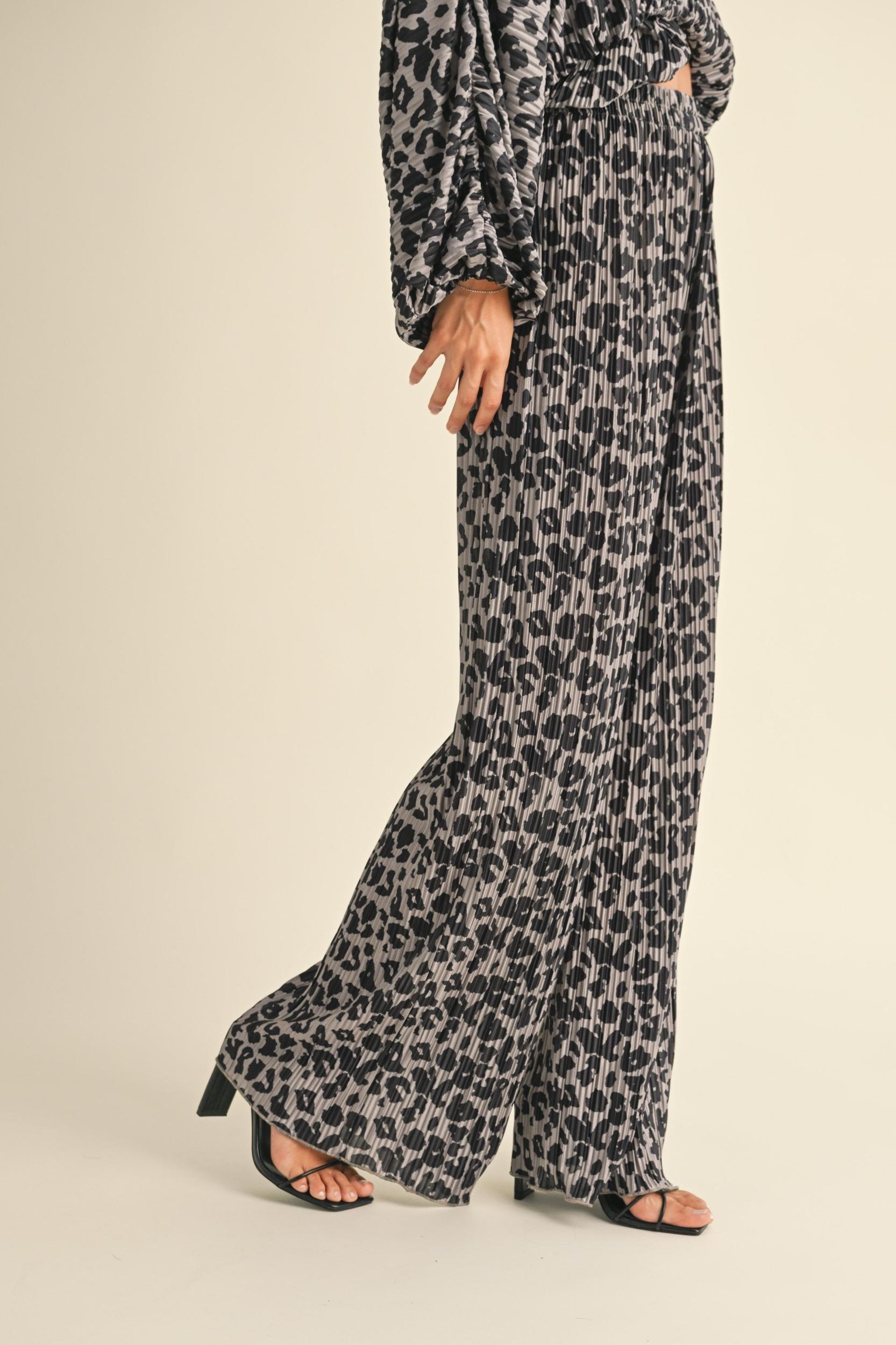 Leopard Wide Pants Product Image