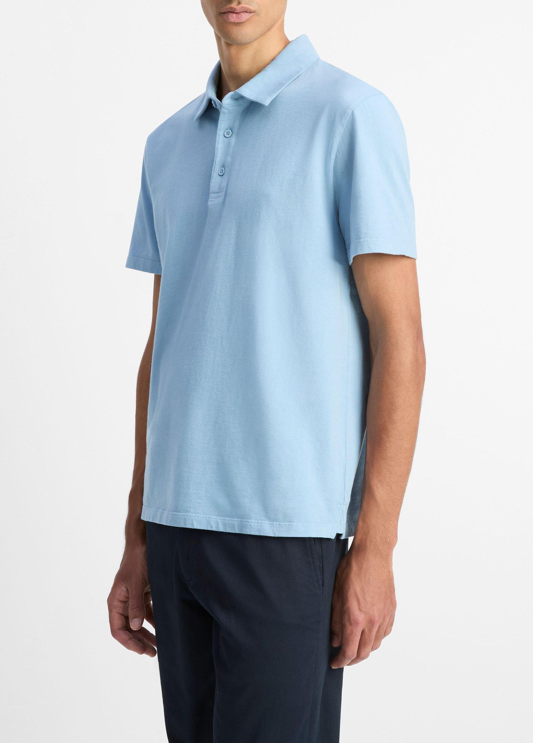 Garment Dye Cotton Polo Shirt Product Image