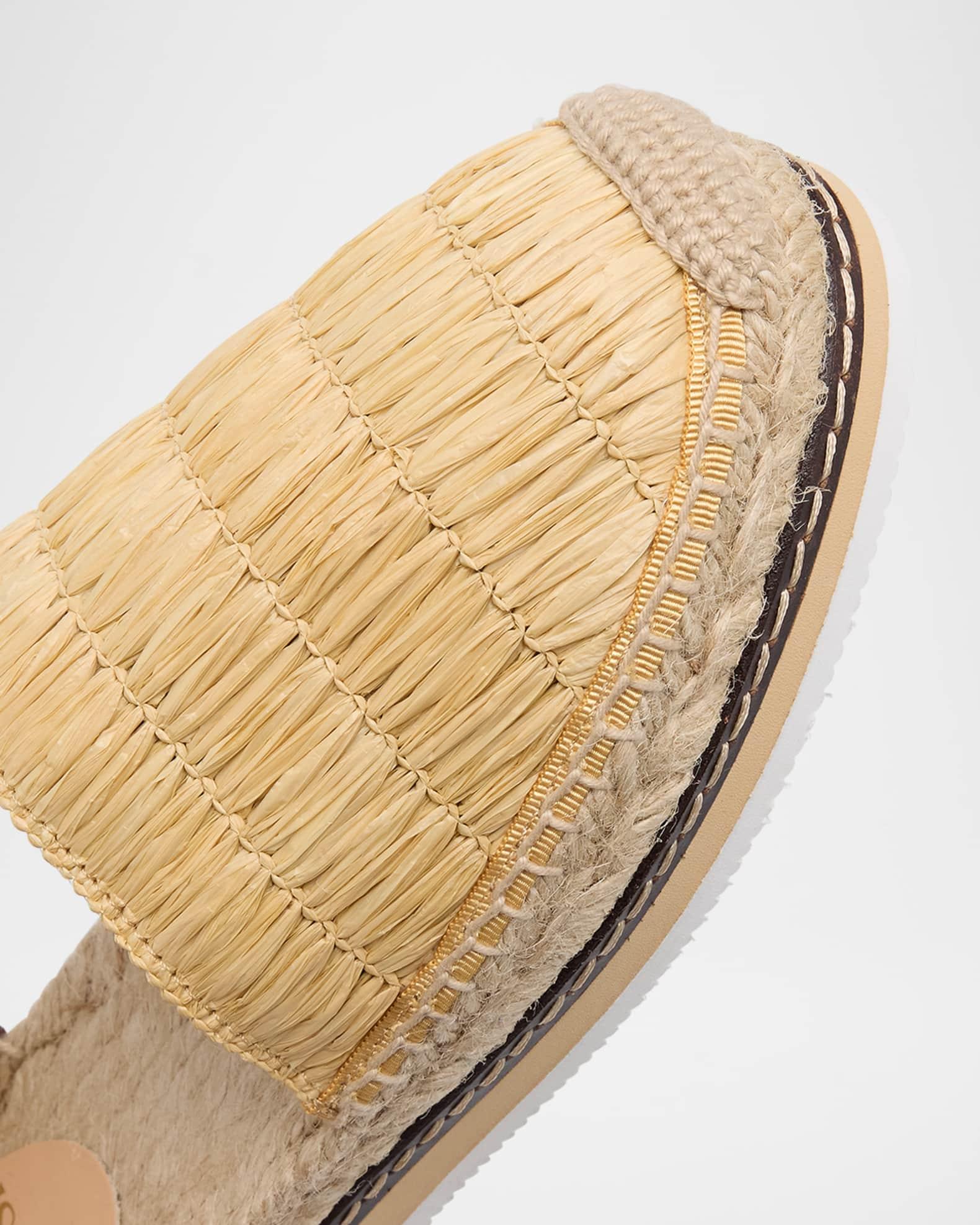 Lily Raffia and Leather Espadrilles Product Image