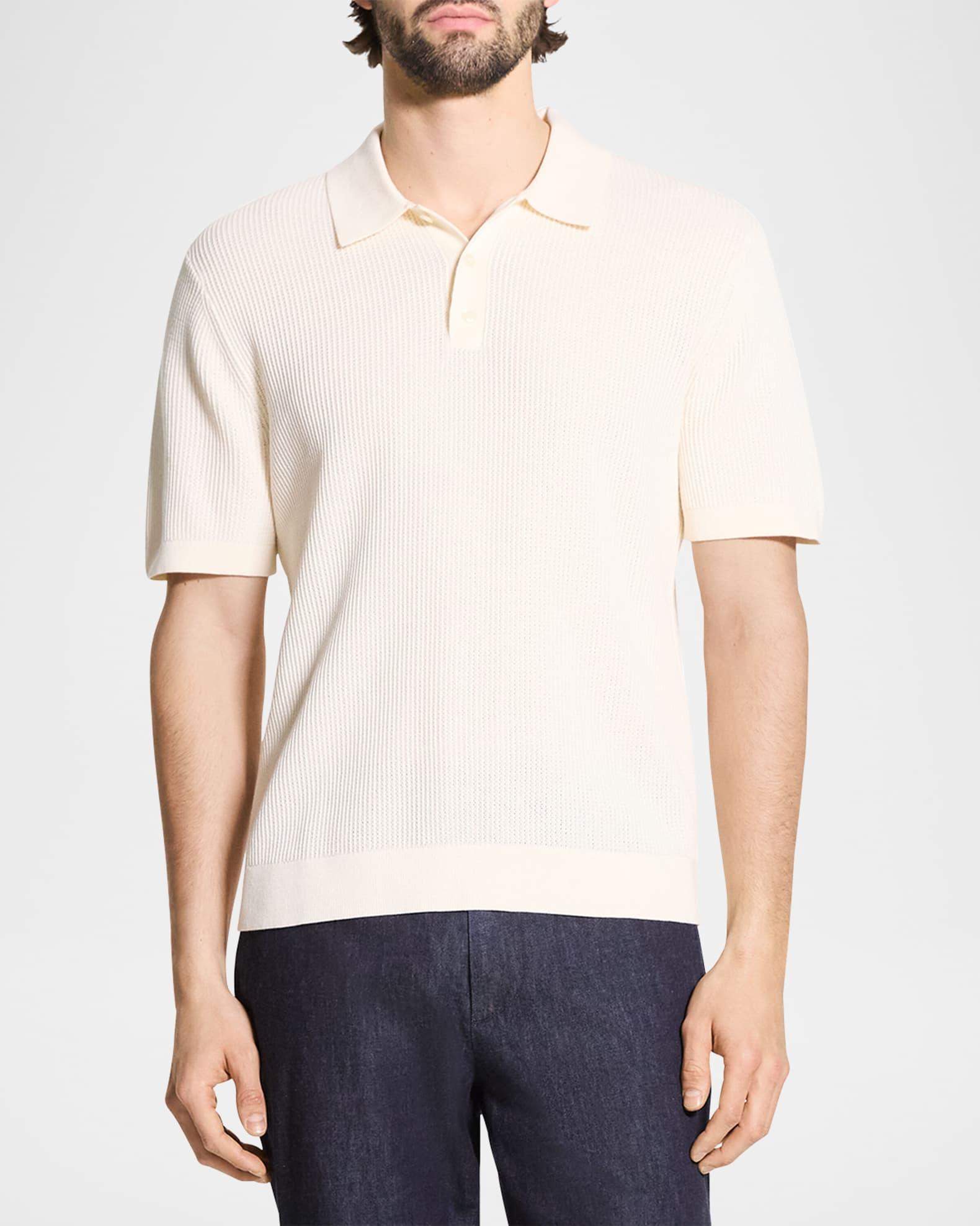 Men's Cotton Mesh Polo Shirt Product Image