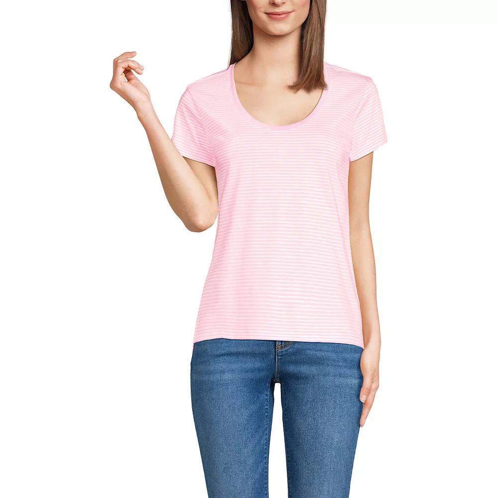 Women's Lands' End Short Sleeve Scoop Neck T-Shirt,  Product Image