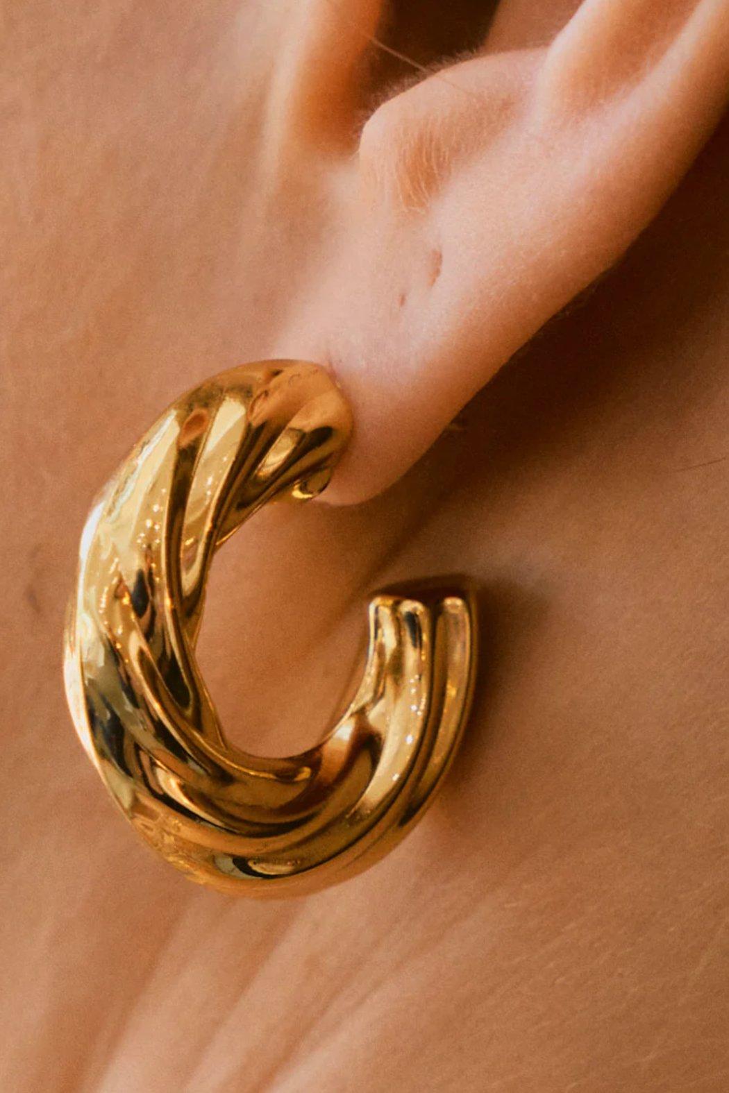 Chunky Twist Hoops Product Image