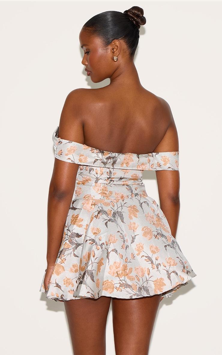 Blue Bardot Jacquard Shift Dress Product Image