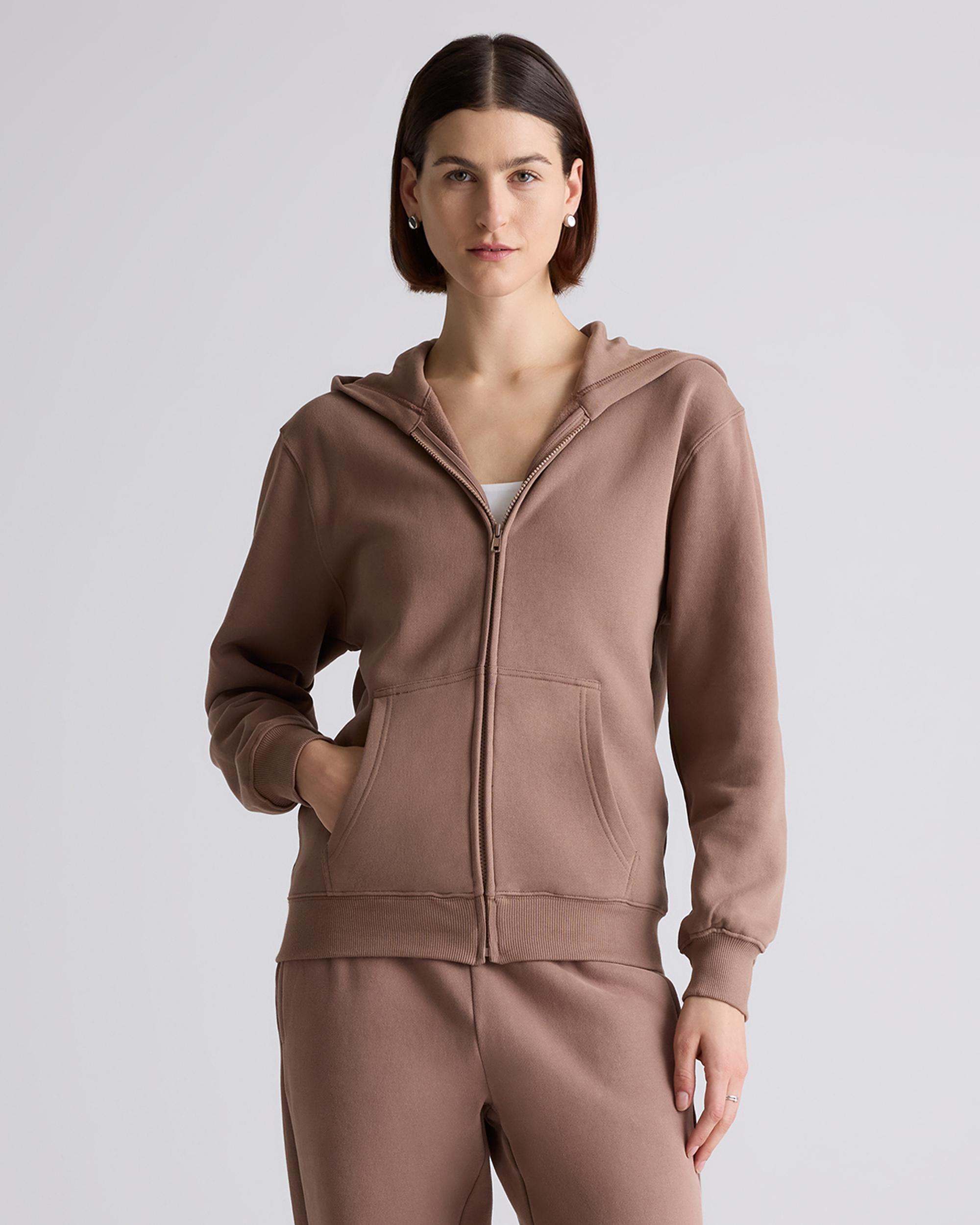Quince | Women's Organic Heavyweight Fleece Full Zip Hoodie Size XS, Organic Cotton Product Image