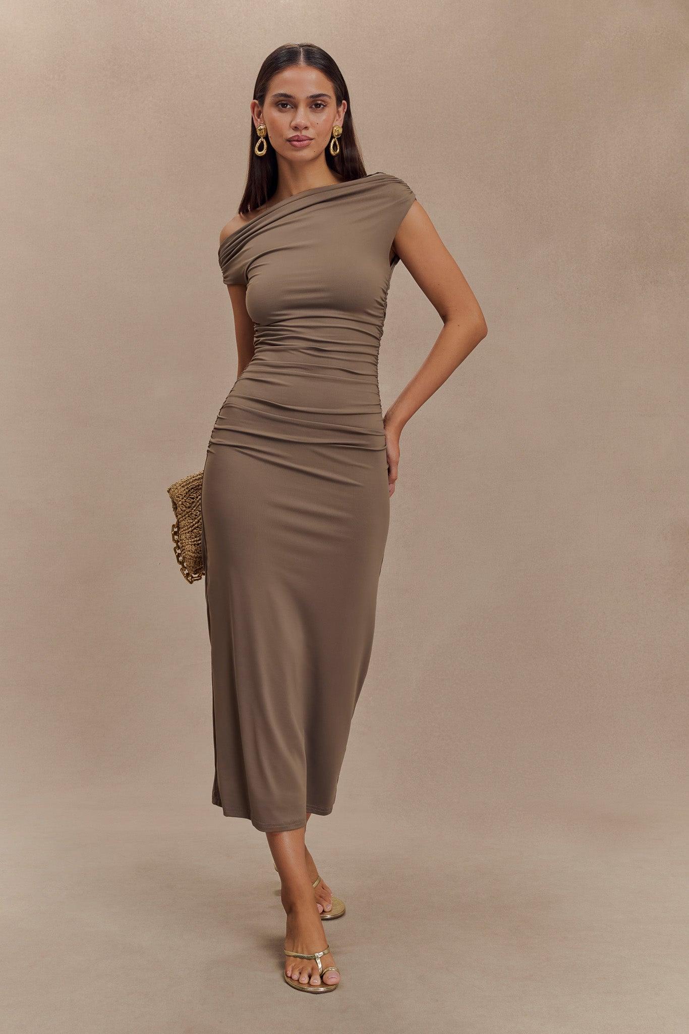Alayna Recycled Nylon Midi Dress - Coco Product Image