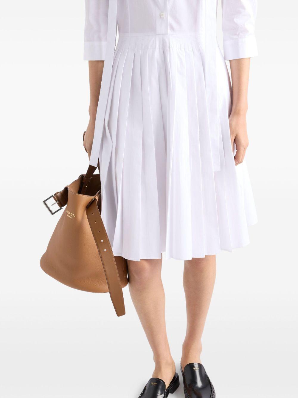 pleated poplin shirt dress Product Image