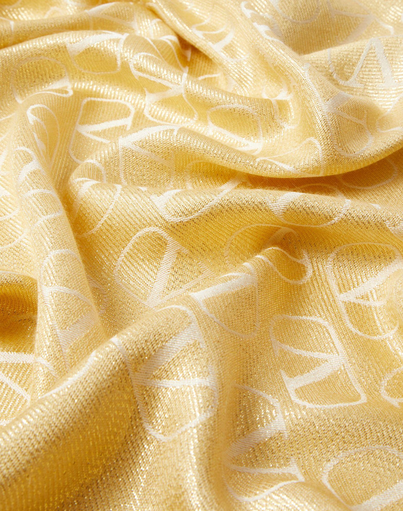 Vlogo Signature Jacquard Shawl In Silk, Cashmere And Lurex 140X140 Product Image