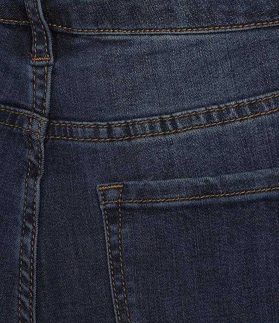 John Mark Plus Size Embroidered Hem Straight Leg Jeans Product Image