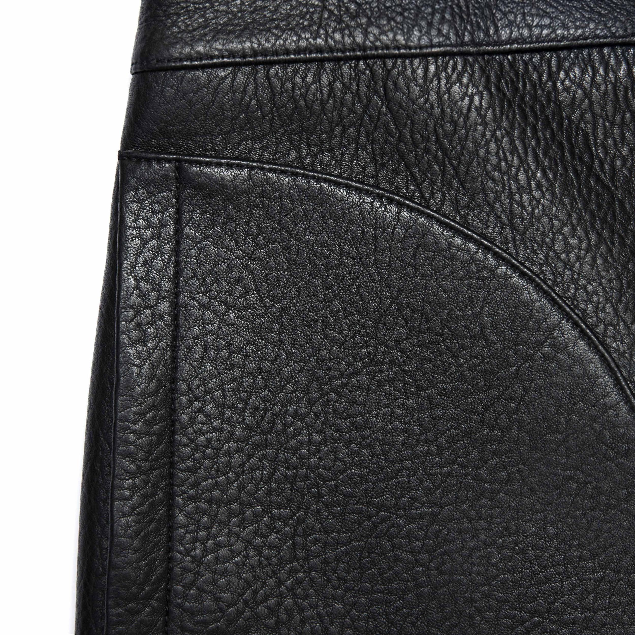 Black Leather Mini Skirt Product Image