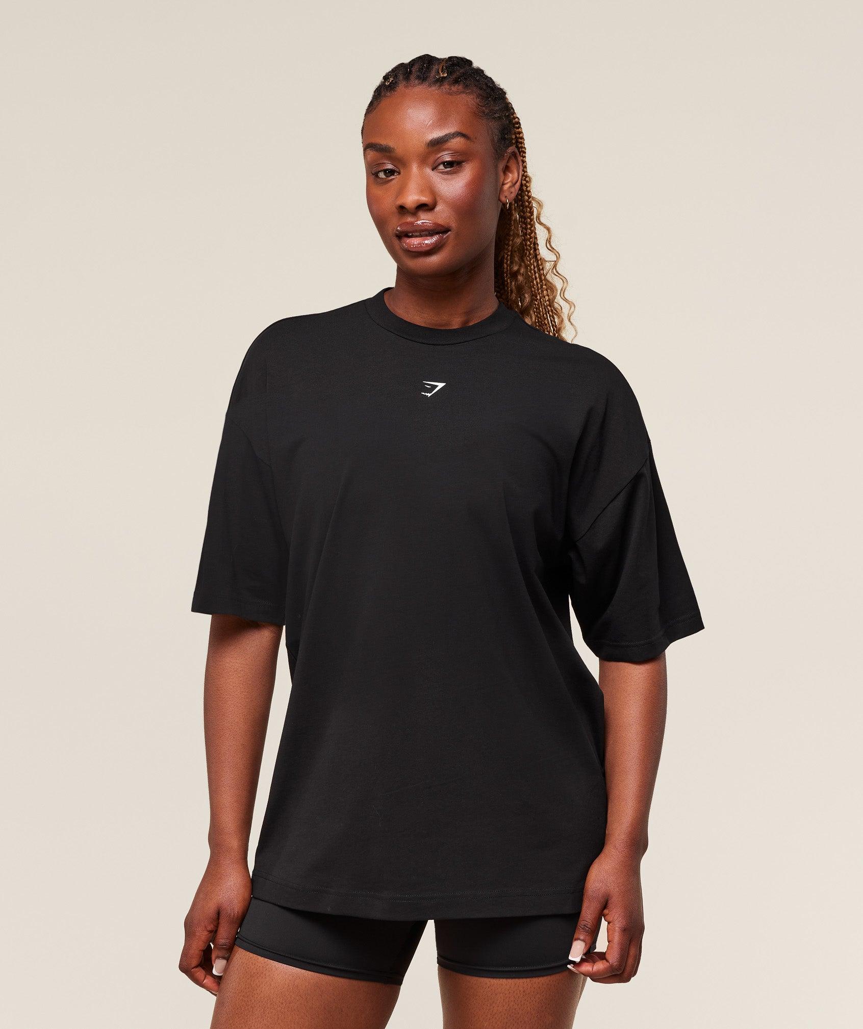 Gymshark Dump Truck Graphic Oversized T-Shirt - Black Female Product Image