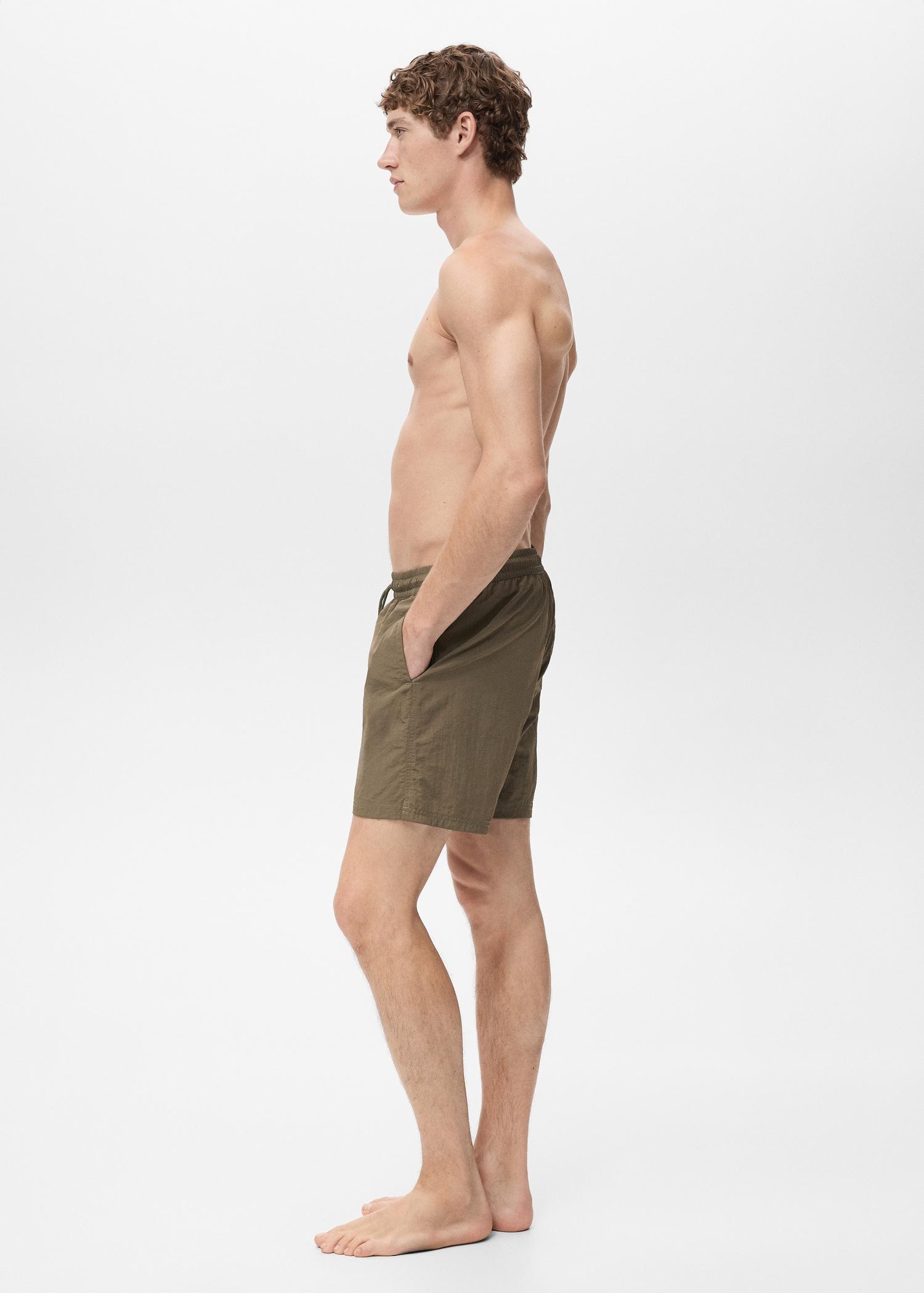Basic drawstring swimsuit - Men | MANGO USA Product Image
