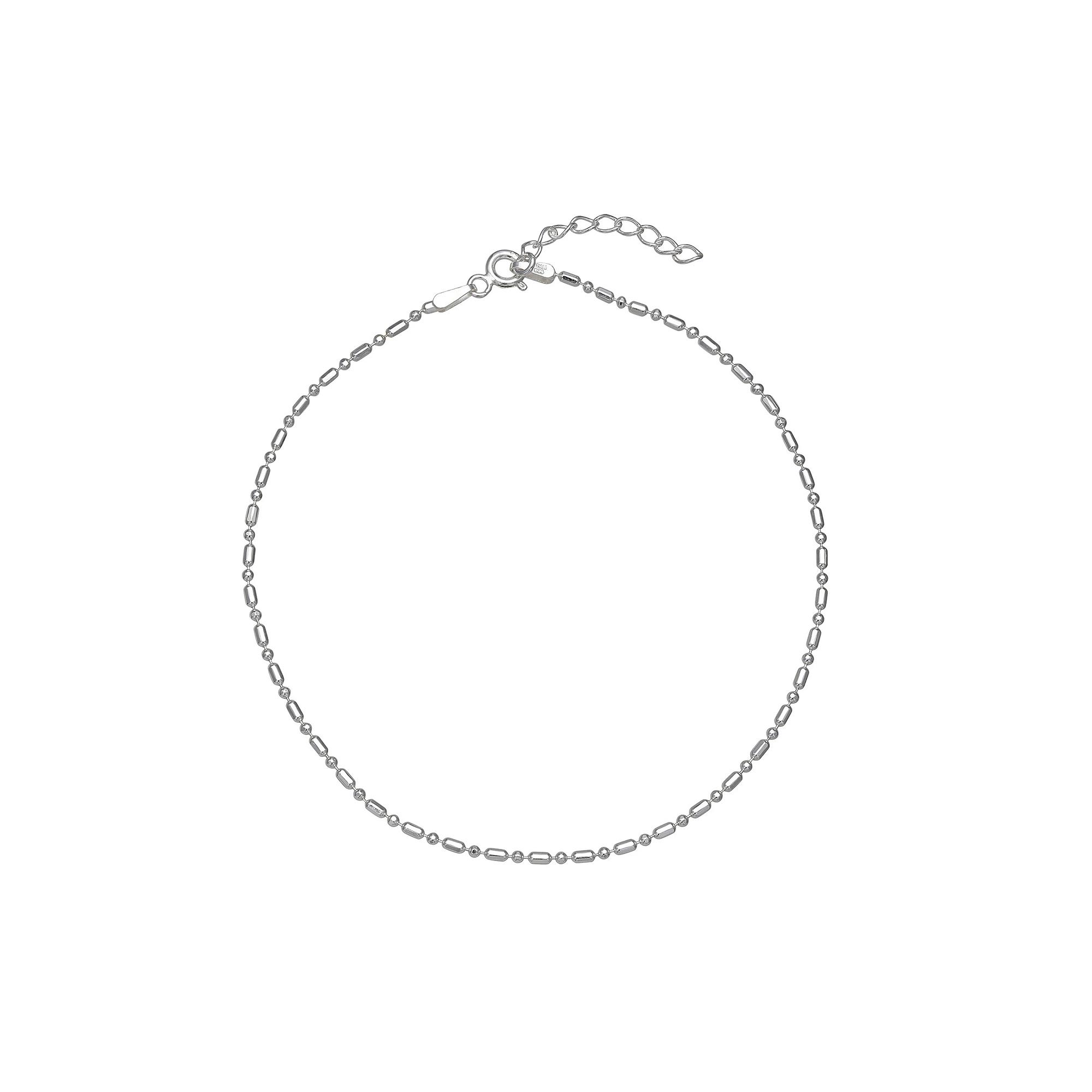 PRIMROSE Sterling Silver Dash Beaded Chain Anklet, Women's, Size: 9" Product Image