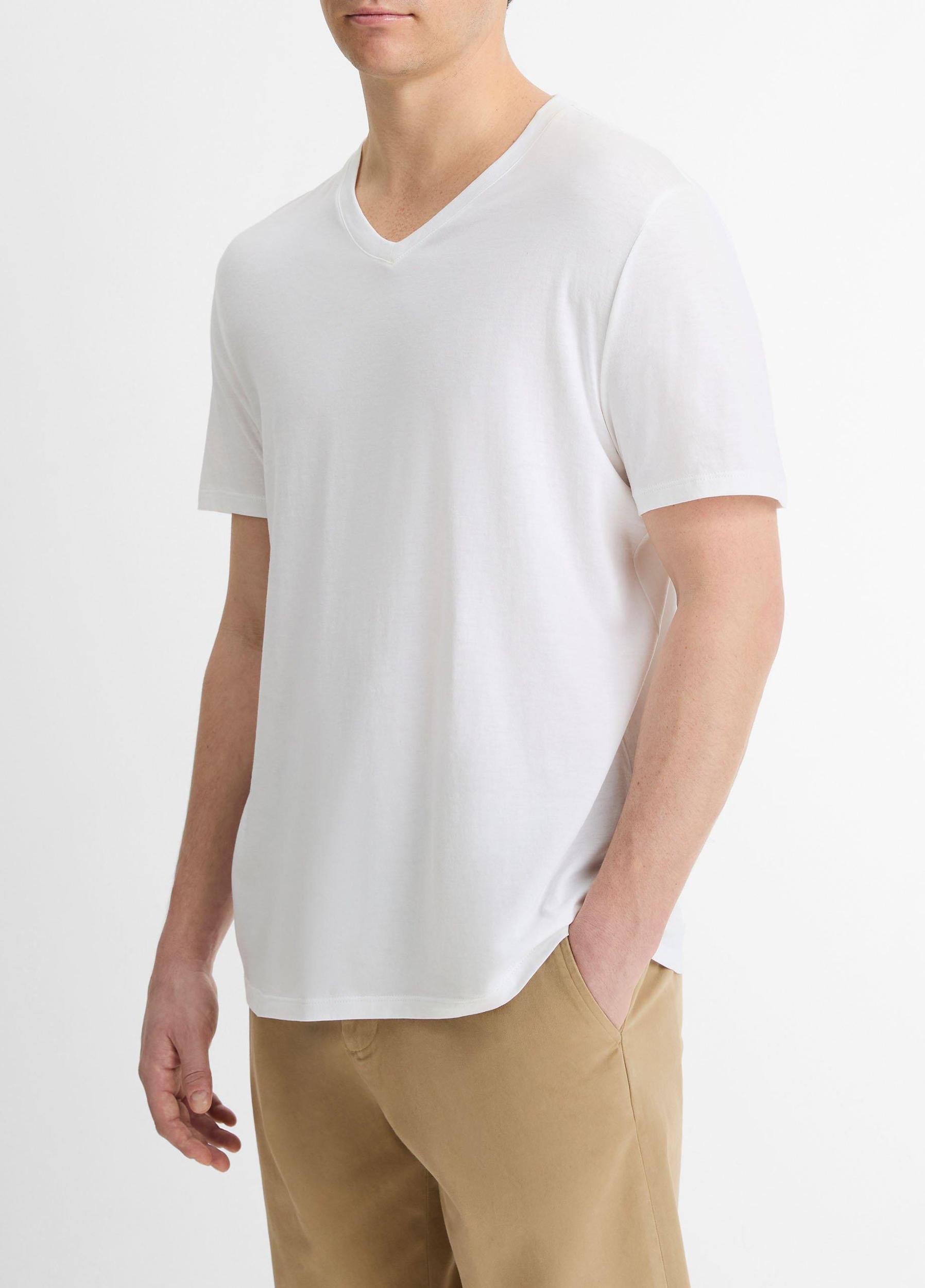 Pima Cotton V-Neck T-Shirt Product Image
