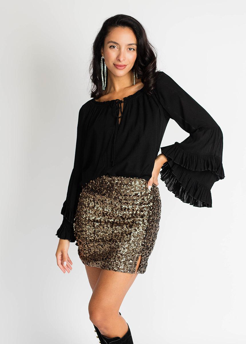 Jaycie Skirt in Bronze Female Product Image