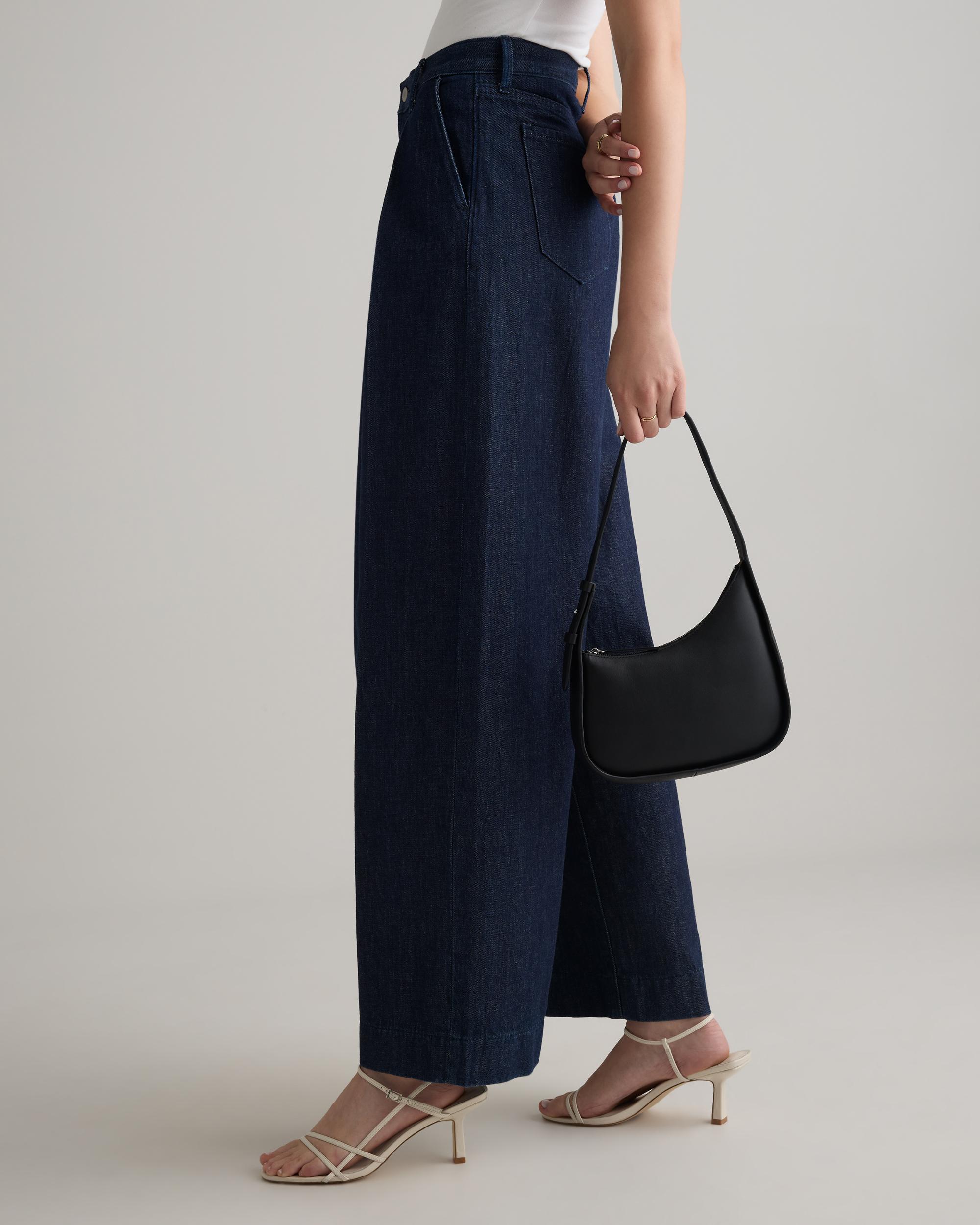 Quince | Women's Italian Leather Asymmetrical Mini Shoulder Bag Product Image