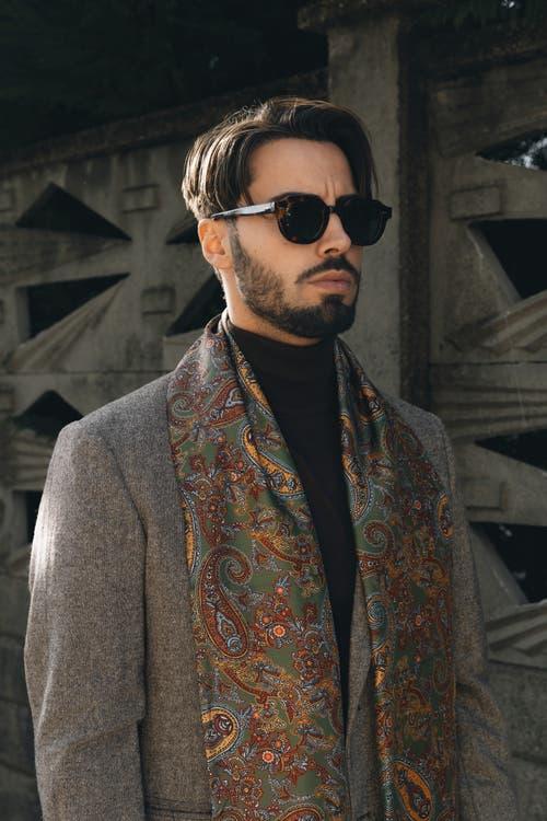 Elizabetta Venezia - Wool Backed Silk Scarf for Men in Burgundy at Nordstrom Product Image