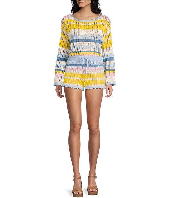 GB Off The Shoulder Striped Sweater Product Image