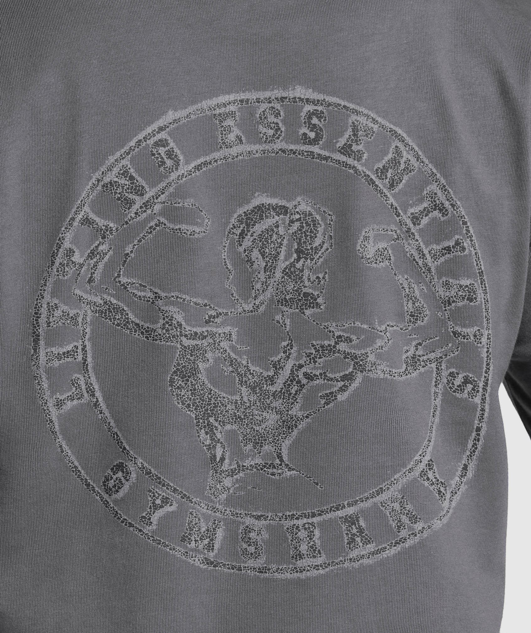 Gymshark Back Gains Graphic Oversized Tee - Graphite Grey Female Product Image