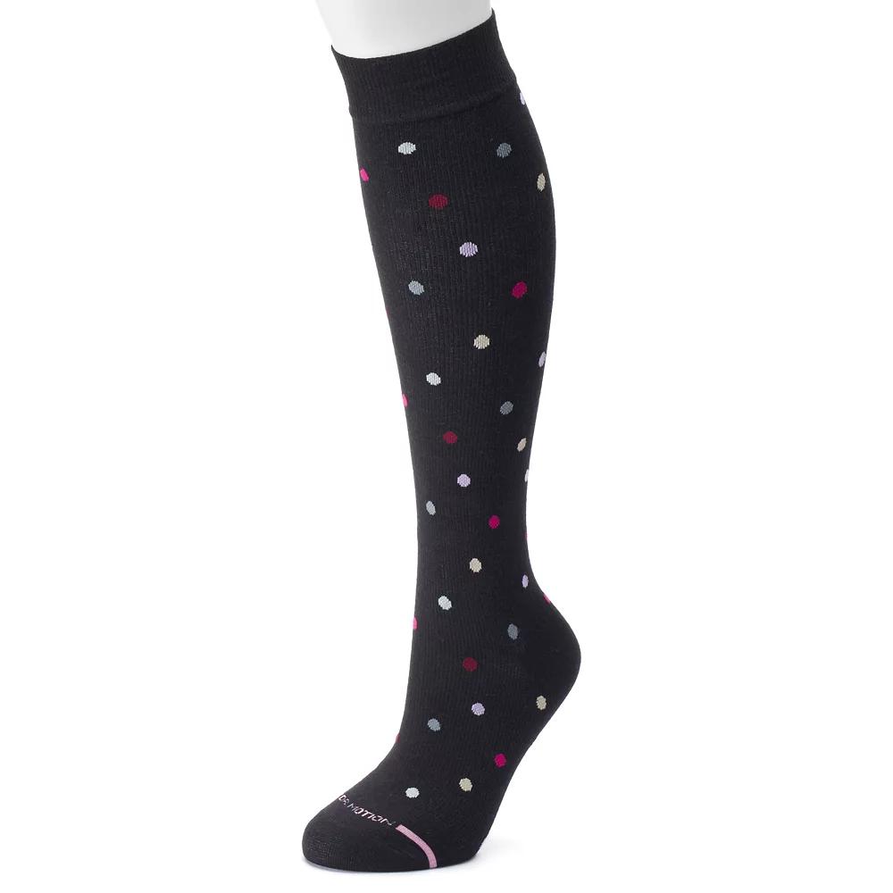 Dr. Motion Dotted Compression Knee-High Socks, Women's,  Product Image
