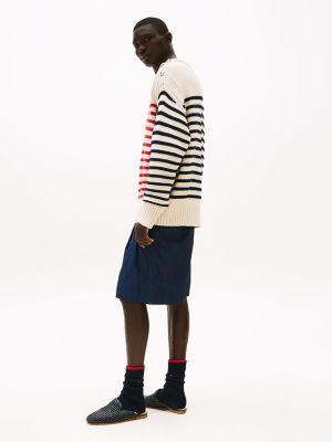 Embroidered Logo Breton Stripe Sweater Product Image