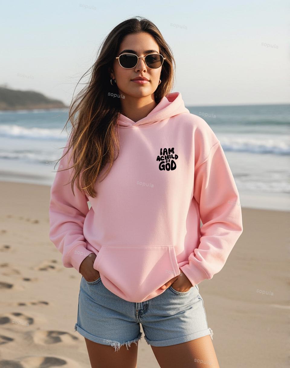 Sopula I Am A Child Of God Graffiti Slogan Graphic Oversized Hoodie Product Image