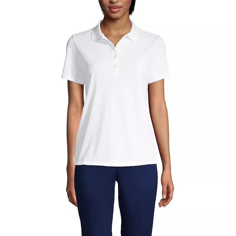 Women's Lands' End Short Sleeve Solid Active Polo Shirt,  Product Image