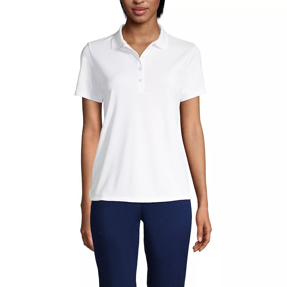 Women's Lands' End Short Sleeve Solid Active Polo Shirt,  Product Image