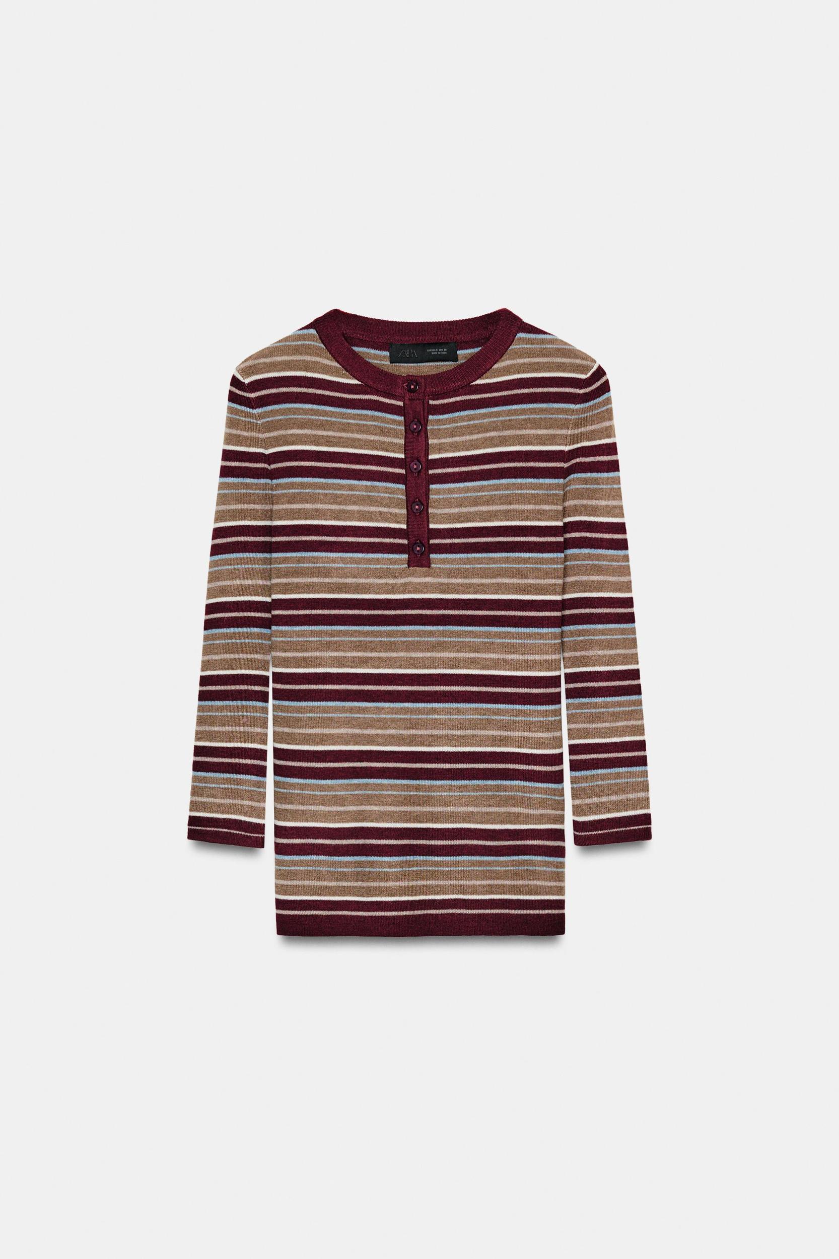 BUTTON KNIT SWEATER Product Image