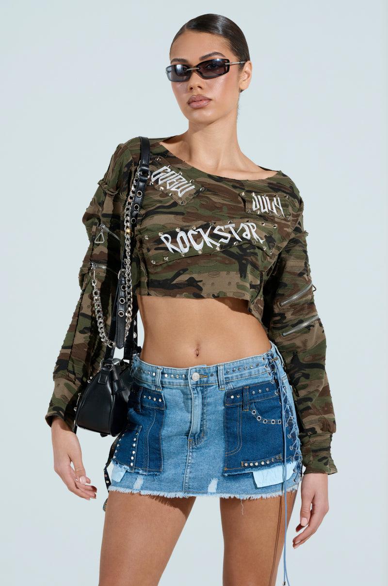ROCKSTAR CAMO TOP Product Image