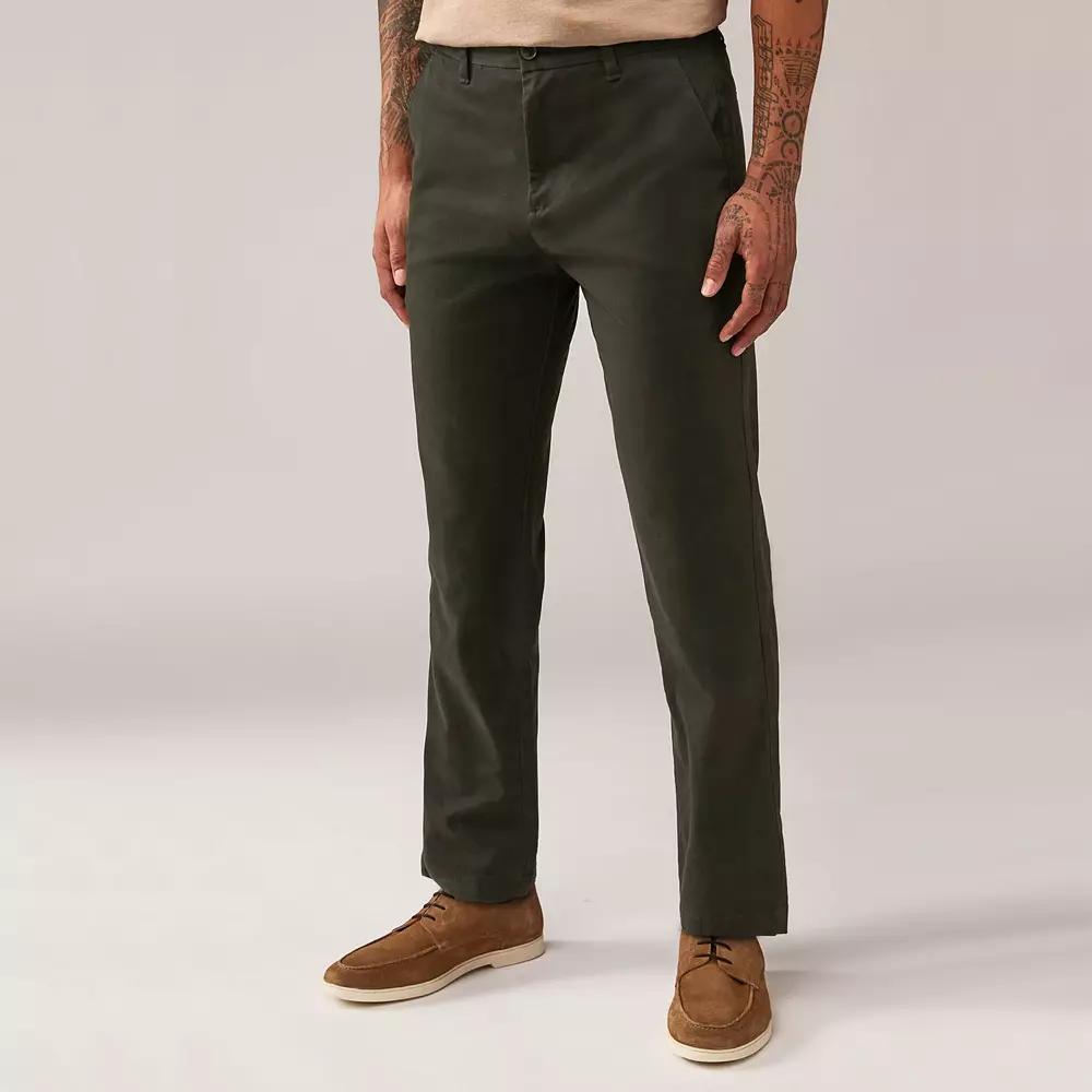 Men's NEXT Printed Chino Pants, Size: 30, Green Product Image