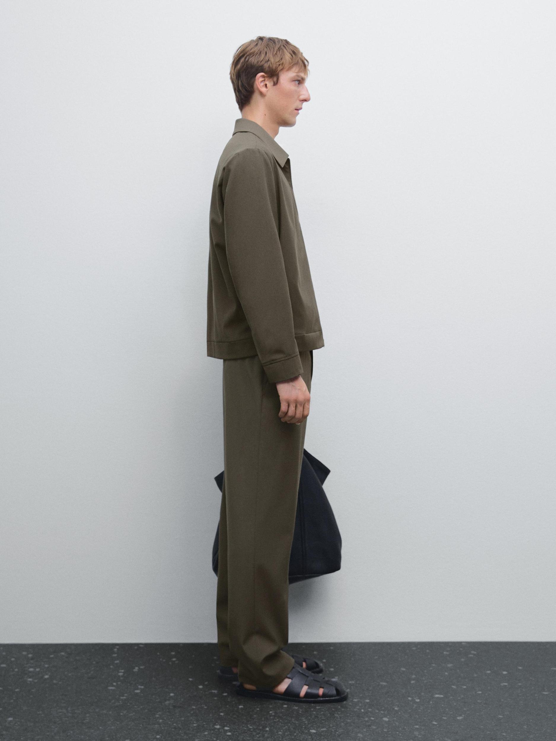 Total look wool blend jacket Product Image