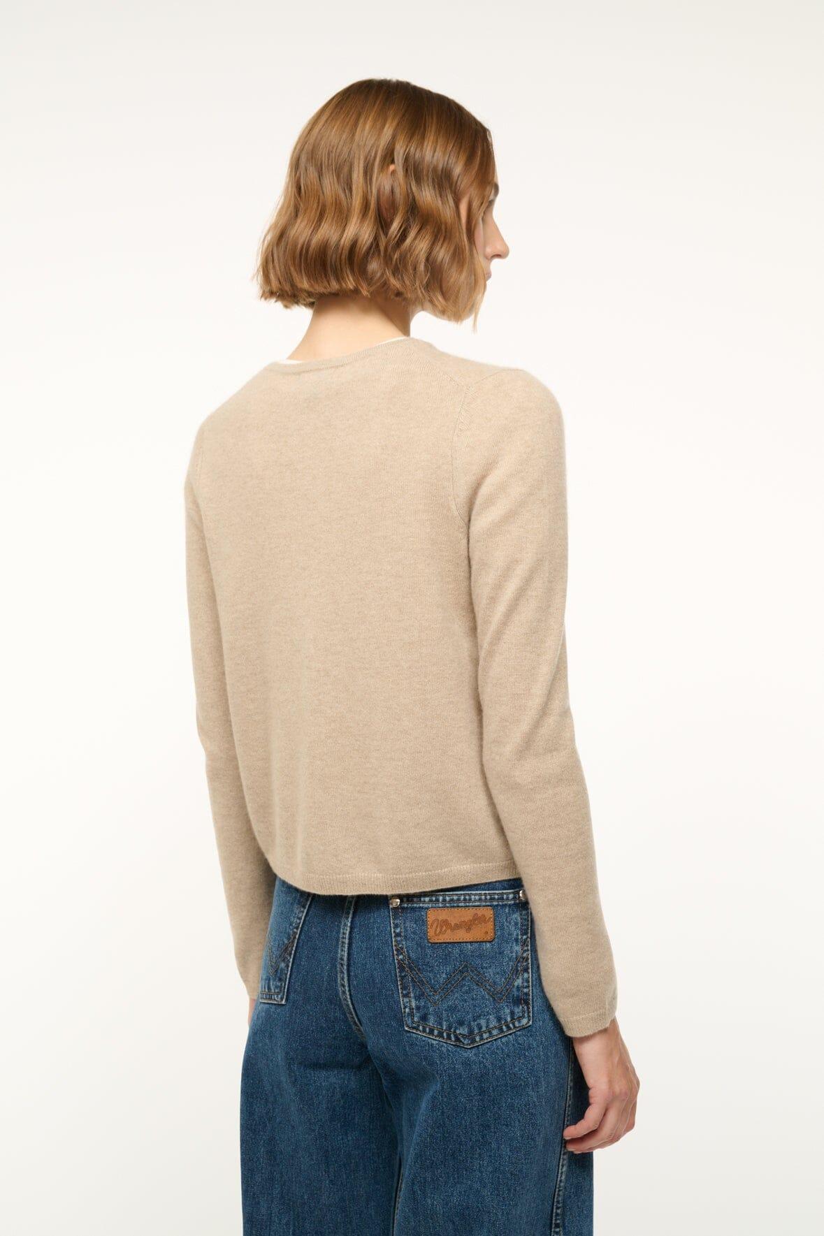 MIDNIGHT CASHMERE CARDIGAN | STONE Product Image