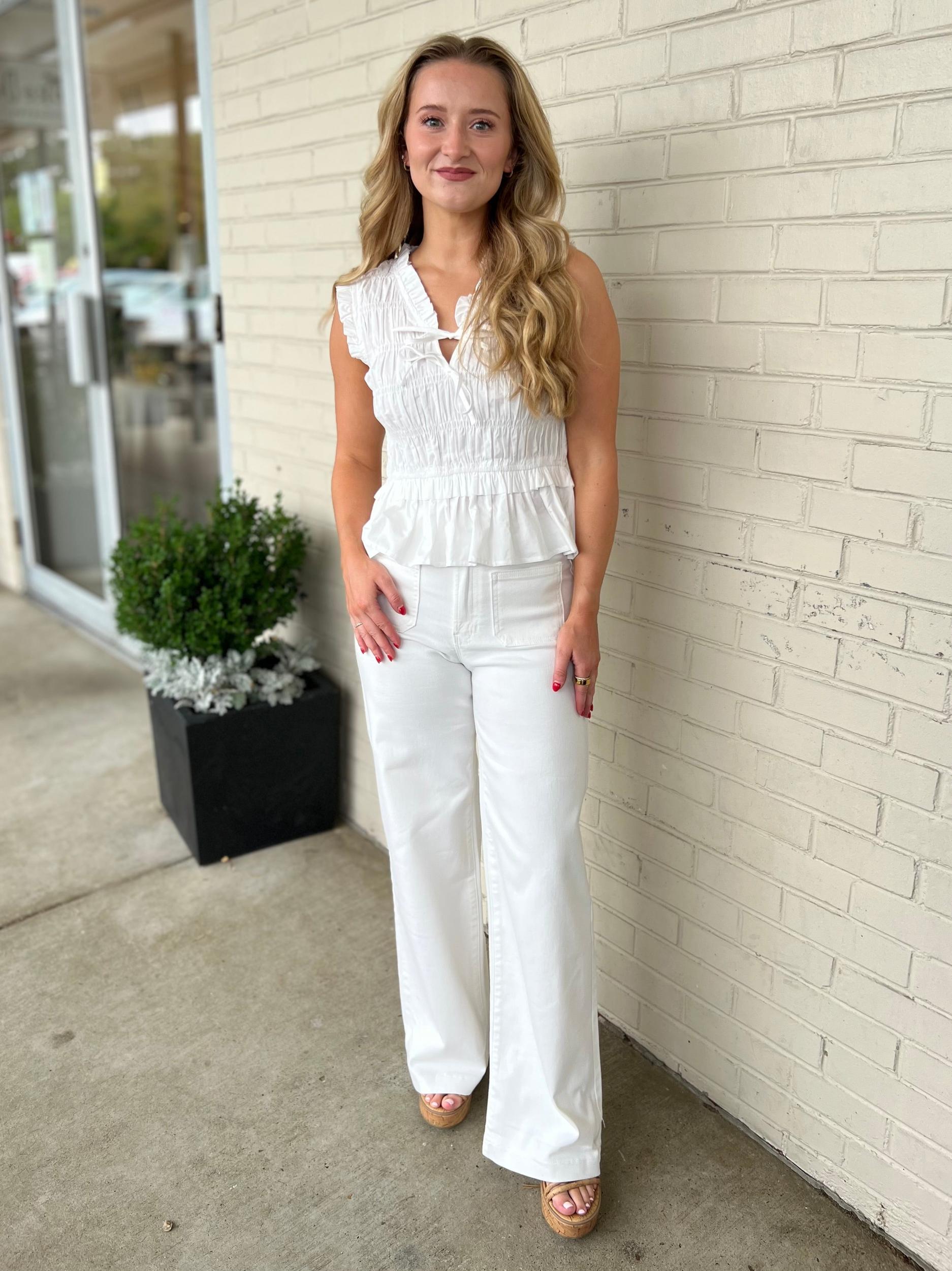 Emery Smocked Sleeveless Top Product Image