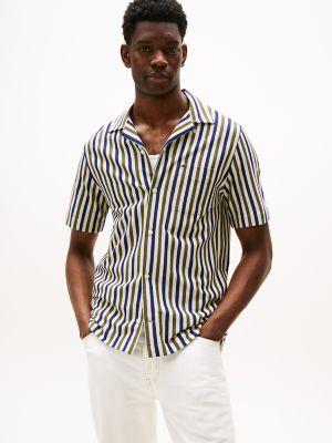 Regular Fit 1985 Stripe Knit Camp Shirt Product Image