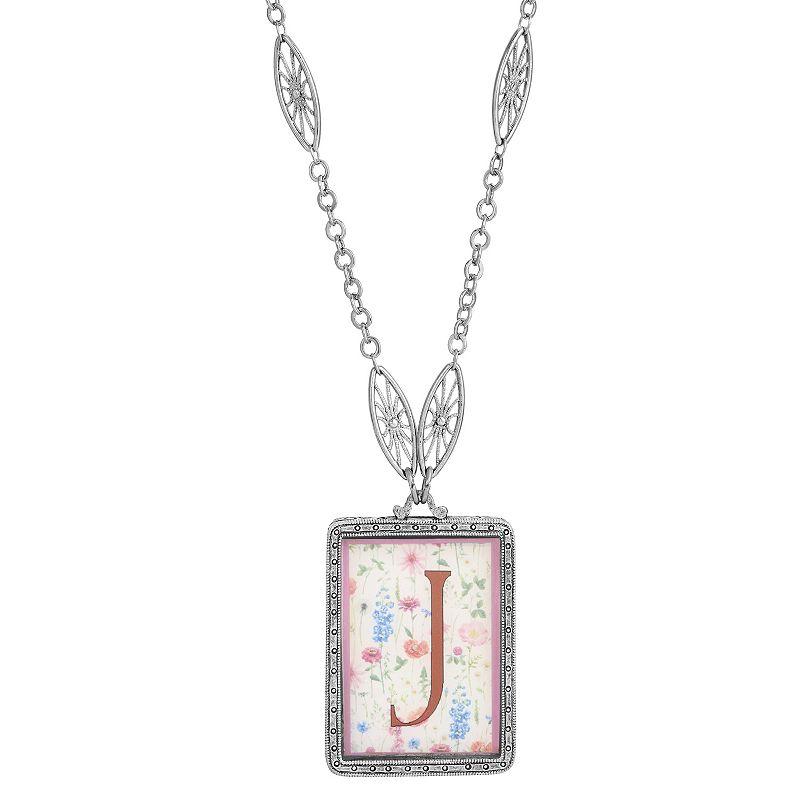 1928 Floral Motif Initial Pendant, Womens, G Product Image