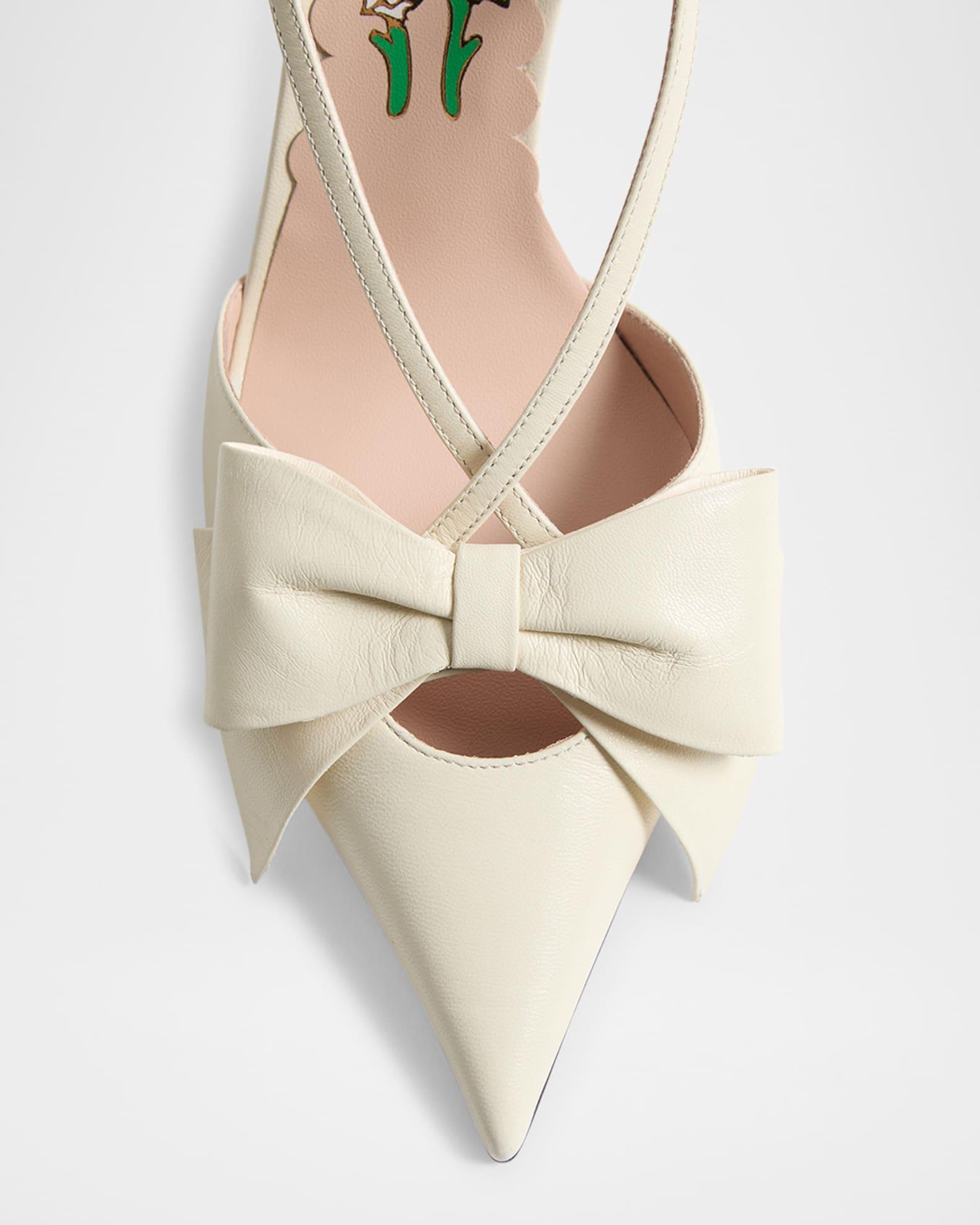 Bowow Leather Slingback Pumps Product Image