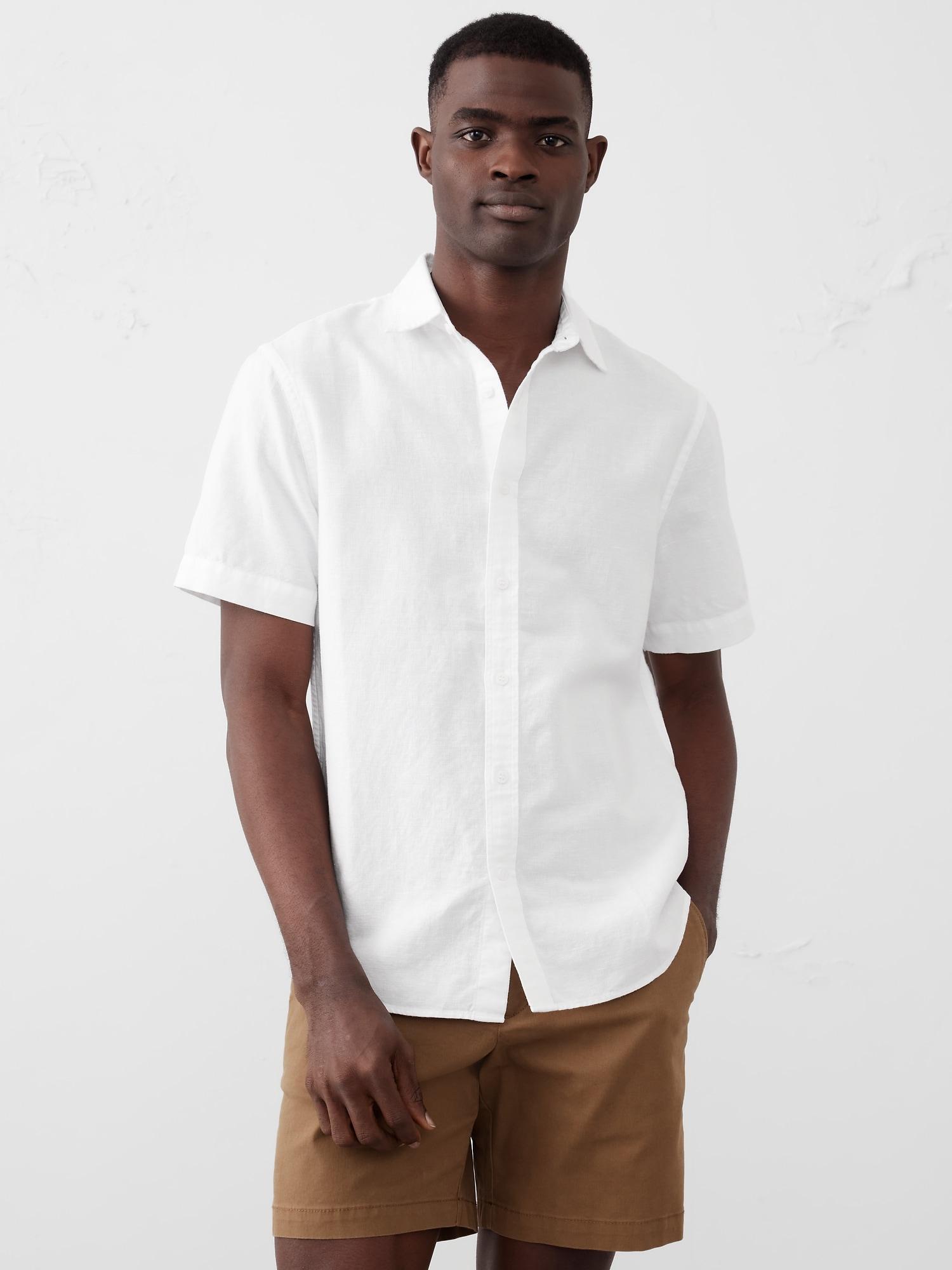 Slim Linen-Blend Shirt Product Image