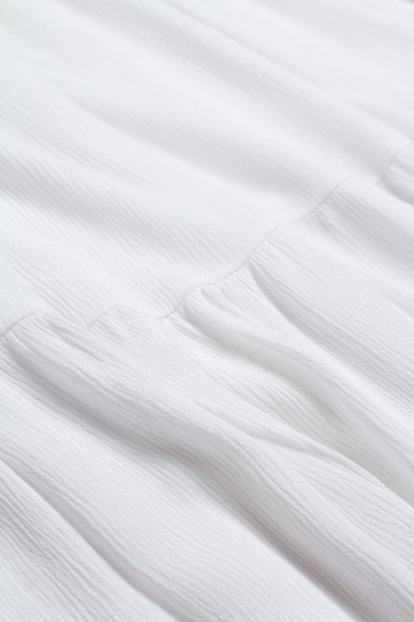 White Tassel Drawstring Maxi Skirt Product Image