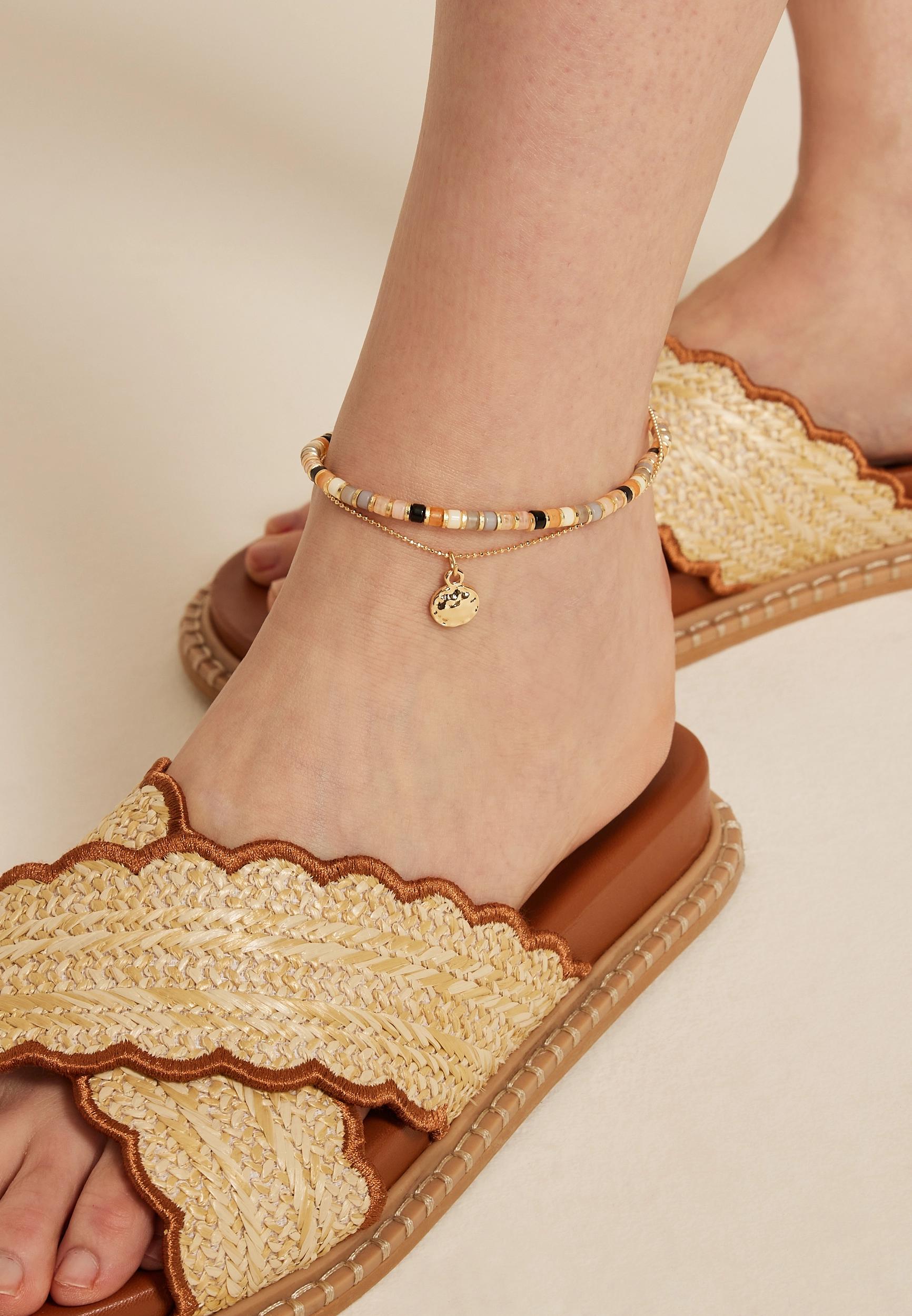 Sandy Shore Beaded Anklet Product Image